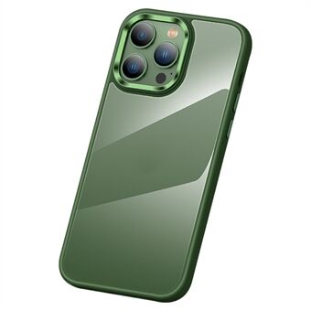 Krystallklart PC+TPU-etui for iPhone 15 Støtsikker, tynn telefondeksel med metallobjektivratt