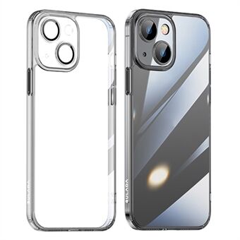 SULADA Crystal Steel-serien TPU+Herdet Glass Klart Etui for iPhone 15 Anti-Drop Beskyttende Telefon Skall
