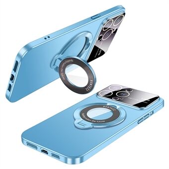 VOERO Stativ Hard PC-deksel for iPhone 15, gummibelagt ripesikker telefonbeskyttelse kompatibel med MagSafe.