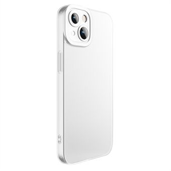 X-LEVEL for iPhone 15 Plus Matttelefonveske Herdet Glass+TPU Sklisikker Presis Utskjæring Deksel