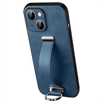 SULADA mote serie støttebein mobildekselet for iPhone 15 Plus Deksel Crazy Horse tekstur PU+PC+TPU Telefon Skall
