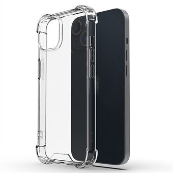 For iPhone 15 Plus dekselet har klar TPU-ramme med fire hjørner for fallbeskyttelse og akryl-bakdeksel.