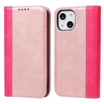 For iPhone 15 Plus PU lærtelefonveske i to farger, med anti-ripestativ og lommebokdeksel.