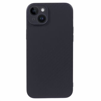 TPU-telefondeksel til iPhone 15 Plus, karbonfiber tekstur, anti-skli og ripebestandig telefon-etui