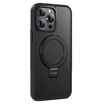X-LEVEL metall linseramme + TPU + PC-etui for iPhone 15 Pro, anti-drop-kickstand-telefondeksel kompatibel med MagSafe.