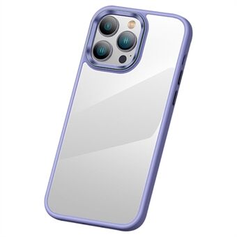 Ultra klar støtsikker deksel for iPhone 15 Pro, tynn PC + TPU telefonskall med metallobjektivramme.