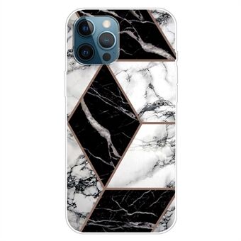 For iPhone 15 Pro TPU-drop-bevis IMD-etui med marmormønsterutskrift, stil A.