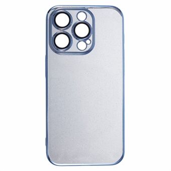 For iPhone 15 Pro PC-telefondeksel Slim Thin Glitter Cover med linsebeskytter