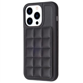 Style-BF24 Bakre Skall for iPhone 15 Pro Max, PU Leather-belagt TPU-telefondeksel med stativ og kortspor