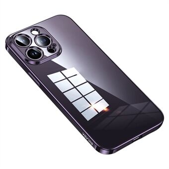 SULADA for iPhone 15 Pro Max er en ripebestandig, elektroplaterende, rettkantet og gjennomsiktig telefonveske laget av TPU-materiale.