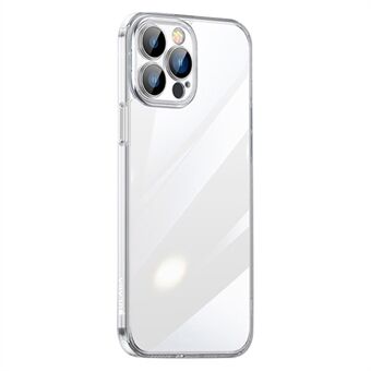 SULADA Crystal Steel-serien for iPhone 15 Pro Max TPU+Tempered Glass transparent deksel med skuddsikker telefonbeskyttelse.
