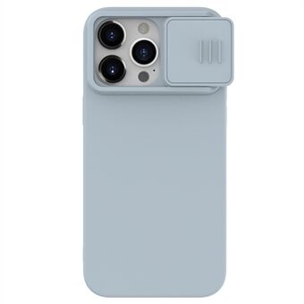 NILLKIN For iPhone 15 Pro Max Skyvekamera beskyttelsesdeksel Flytende silikon + PC bakdeksel