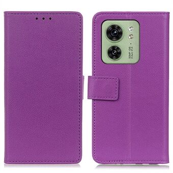 For Motorola Edge 40 5G Anti-Dust PU Lær lommebok Flip Case Stand Beskyttende telefondeksel