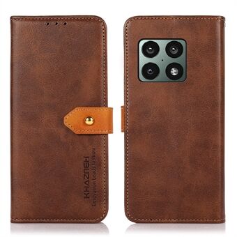 KHAZNEH Helt innpakket PU- Stand Magnetisk gulllås-deksel med lommebok for OnePlus 10 Pro 5G