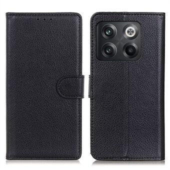 For OnePlus 10T 5G / ACE Pro 5G Litchi Texture Wallet Flip Case PU- Stand Magnetisk lukking Beskyttende deksel