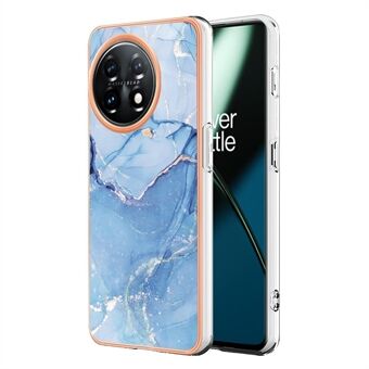 YB IMD Series-16 Style E-telefondeksel for OnePlus 11 5G, 2,0 mm galvanisering IMD marmormønster TPU-deksel