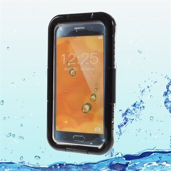 Vanntett støvtett PC silikonetui til Samsung Galaxy S6 Edge SM-G925 - Svart