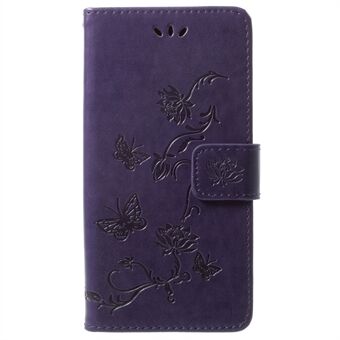 Imprint Butterfly Flowers Magnetic Wallet Leather Stand Cover for Samsung Galaxy S9 G960