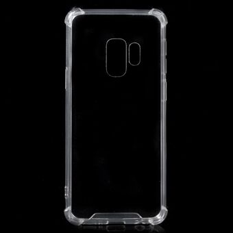 Crystal Clear Acrylic + Flexible TPU Hybrid Phone Case for Samsung Galaxy S9 G960 - Gjennomsiktig