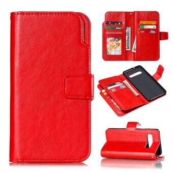 [9 kortspor] Crazy Horse Leather Wallet Shell for Samsung Galaxy S10