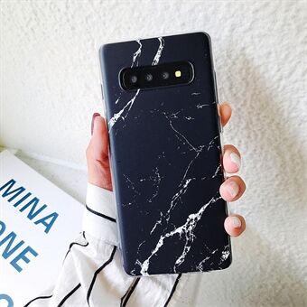 Marmor mønster IMD TPU skalletui til Samsung Galaxy S10 Plus - Svart