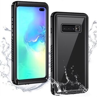 FS-serien IPX8-vanntett telefonveske til Samsung Galaxy S10 Plus, heldekkende beskyttende støv- og klart deksel.