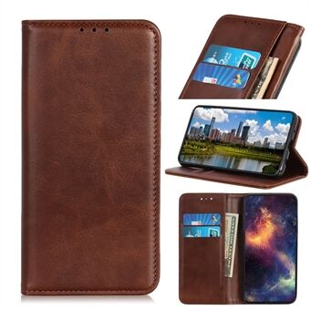 Auto-absorbert Split Leather Wallet mobiltelefondeksel til Samsung Galaxy A40