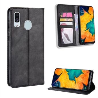 Auto-absorbert Vintage Leather Wallet Case Cover for Samsung Galaxy A40