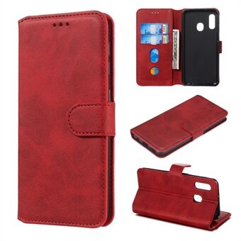 Classic Lommebok Leather Stand Phone beskyttelsesdeksel for Samsung Galaxy A40