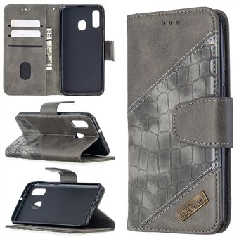 Assorted Color Crocodile Skin Leather Wallet Case for Samsung Galaxy A40