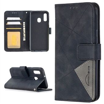 BF05 Geometriske Texture skinn lommebok Stand tilfelle dekke for Samsung Galaxy A40