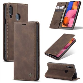 CASEME 013-serien autoabsorbert lommebokveske i skinn med Stand for Samsung Galaxy A20s