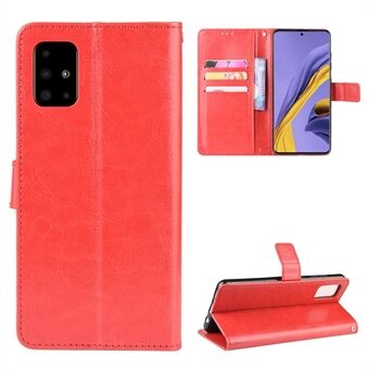 Crazy Horse Skin Lommebok Leather Stand sak for Samsung Galaxy A51