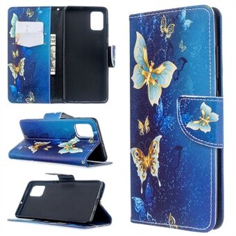 Mønster utskrift lommebok lær deksel til Samsung Galaxy A51