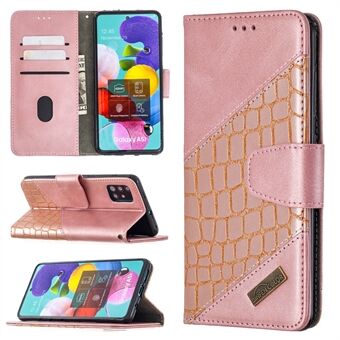 Assorted Color Crocodile Skin Leather Wallet Case for Samsung Galaxy A51 SM-A515