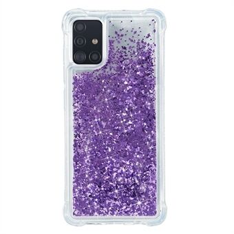 Pure Color Glitter Powder Quicksand TPU-skall til Samsung Galaxy A51 SM-A515