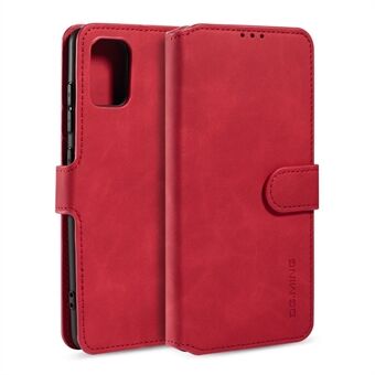 DG.MING Retro Style Leather Wallet Stand Shell for Samsung Galaxy A71