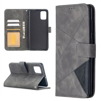 BF05 Geometriske Texture lommebok Stand Læretui til Samsung Galaxy A71 SM-A715