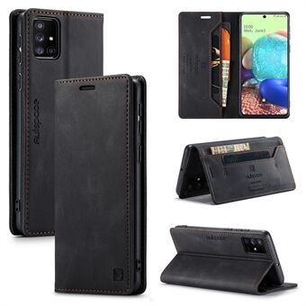 AUTSPACE A01-serien RFID-blokkerende retro matt lær Stand lommebok for Samsung Galaxy A71 SM-A715
