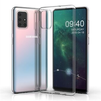 For Samsung Galaxy A71 4G SM-A715 Gjennomsiktig mykt TPU-telefondeksel Ultratynt, ikke-gulende beskyttende mobiltelefondeksel