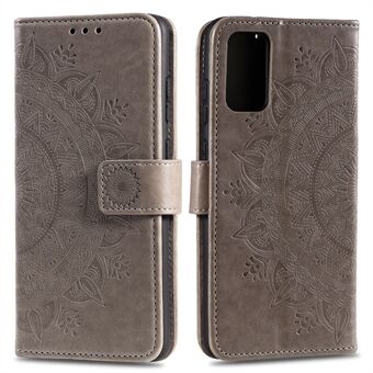 Imprint Flower Leather Lommebok Telefondeksel for Samsung Galaxy S20 Plus / S20 Plus 5G