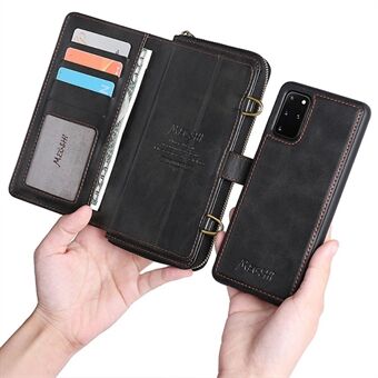 MEGSHI 020-serien PU-lommebokveske Magnetisk avtagbart flip-foliodeksel med skulderstropp for Samsung Galaxy S20 Plus 4G / 5G