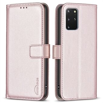 BINFEN COLOR BF17 For Samsung Galaxy S20 Plus 4G / 5G Slim-Fit Stand Magnetisk lommebok PU-lær telefonveske