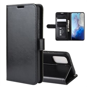 Crazy Horse Leather Wallet Stand Telefonveske til Samsung Galaxy S20