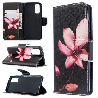 Utskrift av mønstre lommebok Stand Flip Læretui til Samsung Galaxy S20