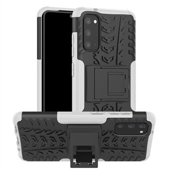 Cool Tire Texture PC + TPU Hybrid Phone Cover med Kickstand for Samsung Galaxy S20