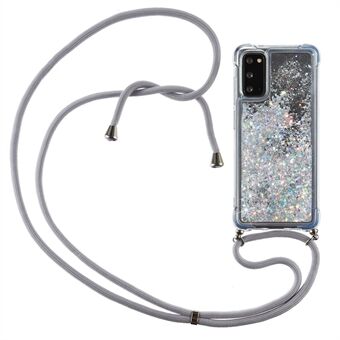 Glitter Powder Quicksand TPU bakdeksel til Samsung Galaxy S20
