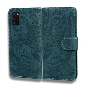 Påtrykt tiger mønster lær telefonveske med lommebok Stand til Samsung Galaxy A41 (global versjon)