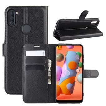 Litchi Grain Wallet Stand Leather Leather for Samsung Galaxy A11 (US Version)