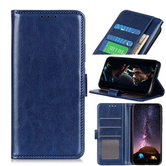 Crazy Horse Leather Wallet Stand -veske til Samsung Galaxy A21s